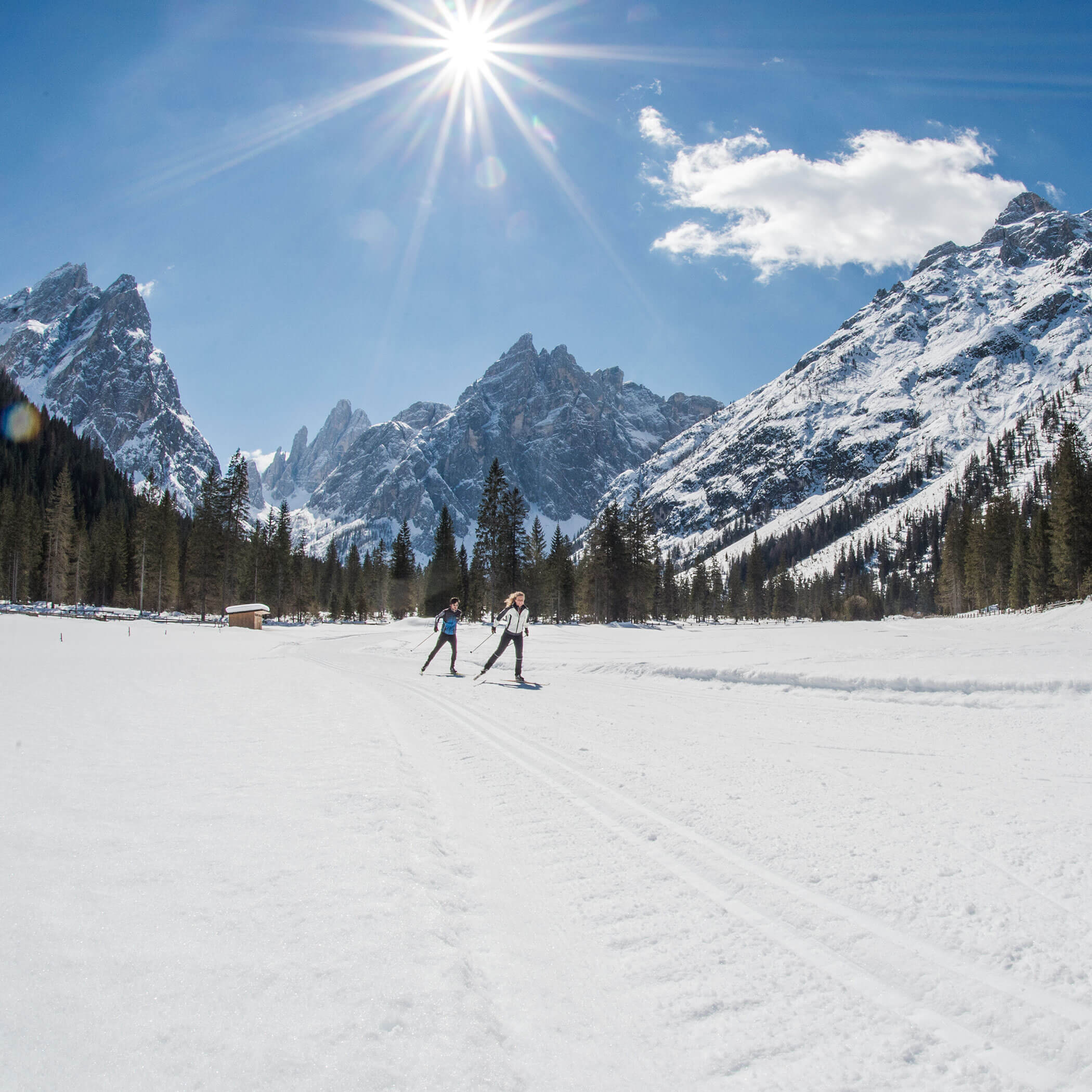 Cross-country skiing Fischleintal